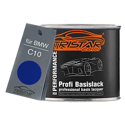 TRISTARcolor Autolack Dose spritzfertig für BMW C10 Mediterranblau Metallic Basislack 0,5L von TRISTARcolor