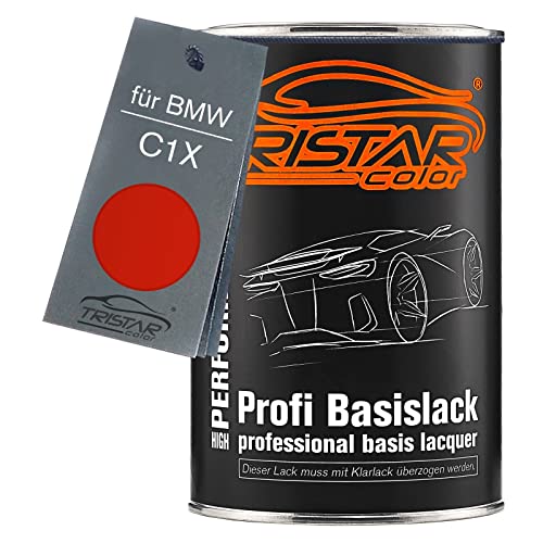 TRISTARcolor Autolack Dose spritzfertig für BMW C1X Sunset Orange Perl Metallic Basislack 1,0 Liter 1000ml von TRISTARcolor