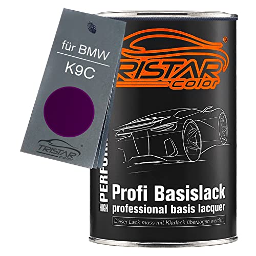 TRISTARcolor Autolack Dose spritzfertig für BMW K9C Twilight Purple Metallic Basislack 1,0 Liter 1000ml von TRISTARcolor
