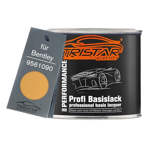 TRISTARcolor Autolack Dose spritzfertig für Bentley 9561090 Monaco Yellow Basislack 0,5L von TRISTARcolor