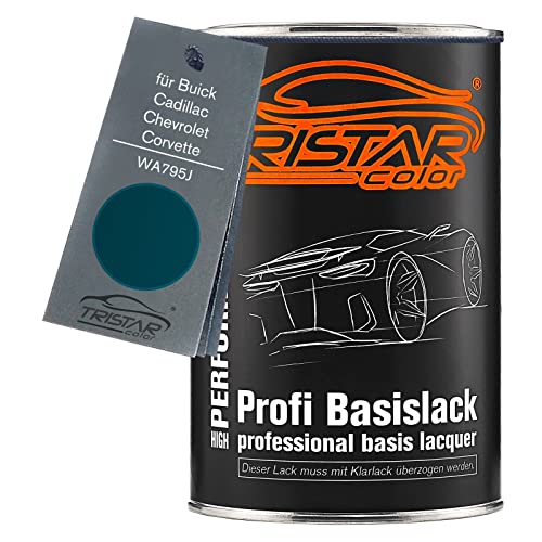 TRISTARcolor Autolack Dose spritzfertig für Buick/Cadillac/Chevrolet/Corvette WA795J Dark Tropical Teal Basislack 1,0 Liter 1000ml von TRISTARcolor