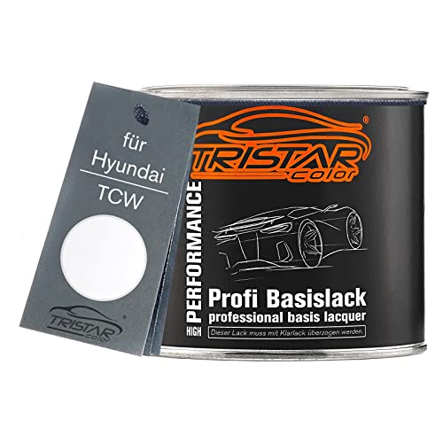 TRISTARcolor Autolack Dose spritzfertig für Hyundai TCW Creamy White Basislack 0,5L von TRISTARcolor