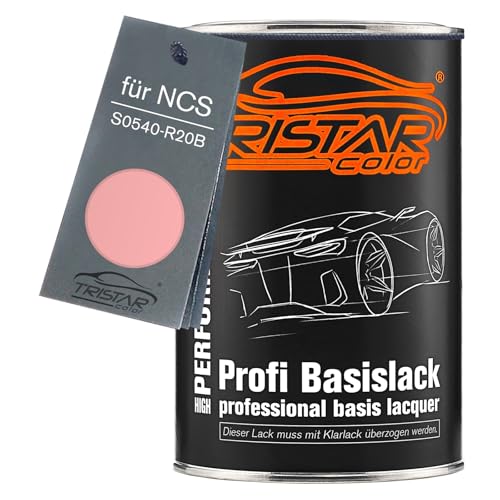 TRISTARcolor Autolack Dose spritzfertig für NCS S0540-R20B Light Pink Basislack 1,0 Liter 1000ml von TRISTARcolor