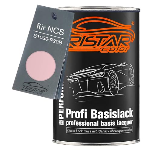 TRISTARcolor Autolack Dose spritzfertig für NCS S1030-R20B Pink Basislack 1,0 Liter 1000ml von TRISTARcolor
