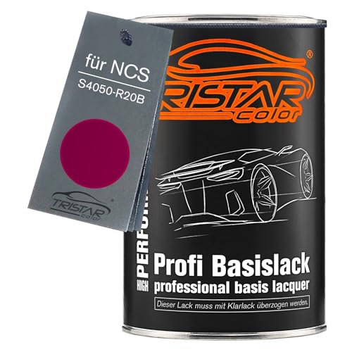 TRISTARcolor Autolack Dose spritzfertig für NCS S4050-R20B Pink Basislack 1,0 Liter 1000ml von TRISTARcolor