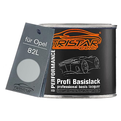 TRISTARcolor Autolack Dose spritzfertig für Opel 82L Starsilber II Metallic/Star Silver II Metallic Basislack 0,5L von TRISTARcolor