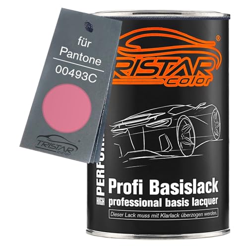 TRISTARcolor Autolack Dose spritzfertig für Pantone 00493C 493C Pink Basislack 1,0 Liter 1000ml von TRISTARcolor
