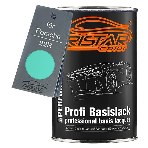 TRISTARcolor Autolack Dose spritzfertig für Porsche 22R Mintgrün Basislack 1,0 Liter 1000ml von TRISTARcolor