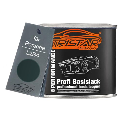 TRISTARcolor Autolack Dose spritzfertig für Porsche L2B4 Tannengrün Metallic/Forrest Green Metallic Basislack 0,5L von TRISTARcolor
