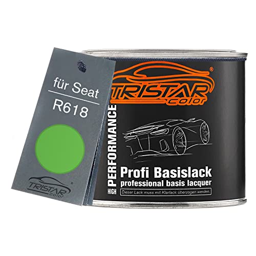 TRISTARcolor Autolack Dose spritzfertig für Seat R618 Gelb Grün Basislack 0,5L von TRISTARcolor