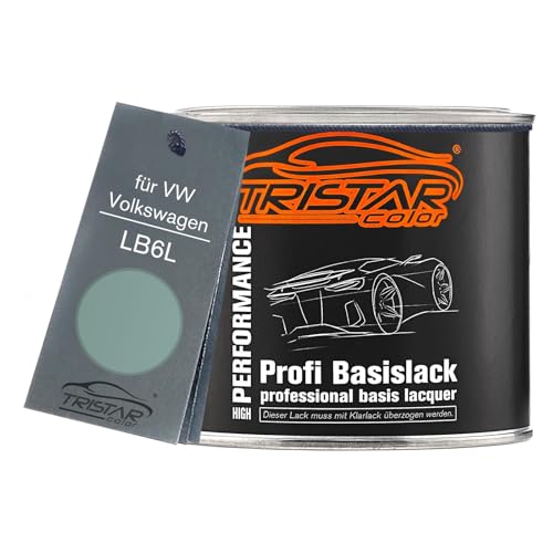 TRISTARcolor Autolack Dose spritzfertig für VW/Volkswagen LB6L Fairway Green Metallic Basislack 0,5L von TRISTARcolor
