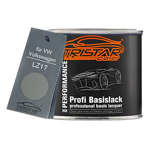 TRISTARcolor Autolack Dose spritzfertig für VW/Volkswagen LZ17 Avussilber Metallic Basislack 0,5L von TRISTARcolor