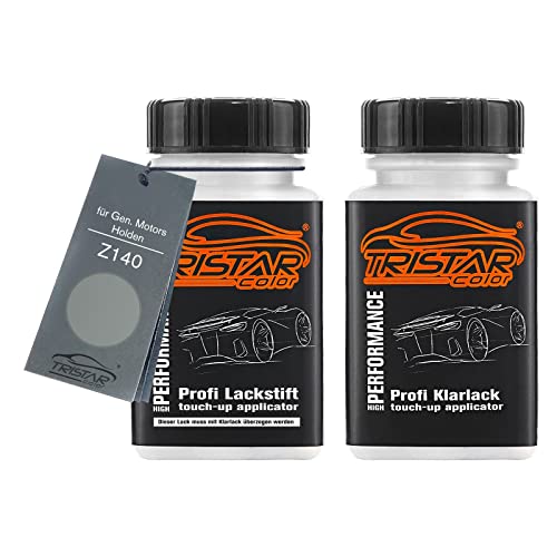 TRISTARcolor Autolack Lackstift Set für Gen. Motors/Holden Z140 Smoke Grey Perl Basislack Klarlack je 50ml von TRISTARcolor