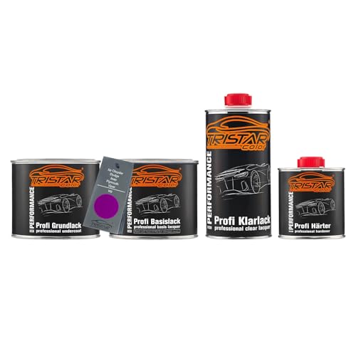 TRISTARcolor Autolack Set Dose spritzfertig für Chrysler/Dodge/Jeep/Plymouth/Viper M3 Panther Pink Grundlack + Basislack + 2K Klarlack 1,75L von TRISTARcolor