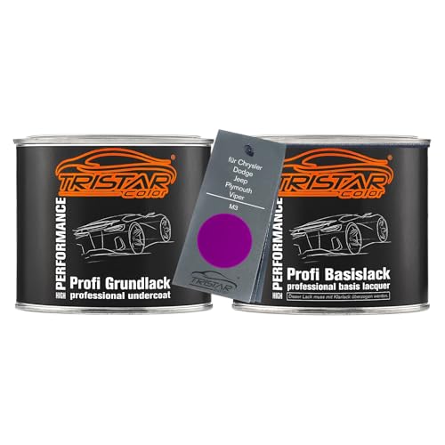 TRISTARcolor Autolack Set Dose spritzfertig für Chrysler/Dodge/Jeep/Plymouth/Viper M3 Panther Pink Grundlack + Basislack 1,0L von TRISTARcolor