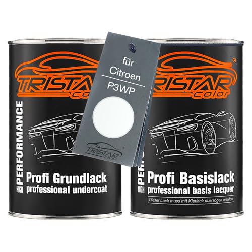 TRISTARcolor Autolack Set Dose spritzfertig für Citroen P3WP Blanc Banquise Grundlack + Basislack 2,0 Liter 2000ml TRISTARcolor Autolack Set Dose spritzfertig für Citroen P3WP Blanc Banquise Grundlack + Basislack 2,0 Liter 2000ml von TRISTARcolor