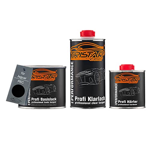 TRISTARcolor Autolack Set Dose spritzfertig für Jaguar PEC Black/Ebony Basislack + 2K Klarlack 1,25L von TRISTARcolor