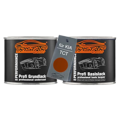 TRISTARcolor Autolack Set Dose spritzfertig für KIA TCT Terracotta Perl Grundlack + Basislack 1,0L von TRISTARcolor