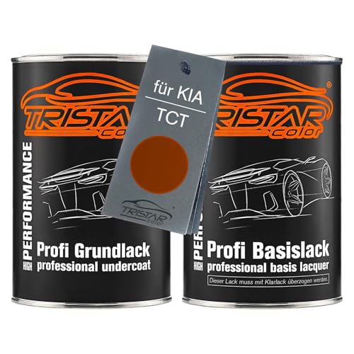 TRISTARcolor Autolack Set Dose spritzfertig für KIA TCT Terracotta Perl Grundlack + Basislack 2,0 Liter 2000ml von TRISTARcolor