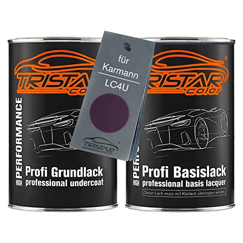 TRISTARcolor Autolack Set Dose spritzfertig für Karmann LC4U Violett Touch Perl/Violet Touch Perl Grundlack + Basislack 2,0 Liter 2000ml von TRISTARcolor