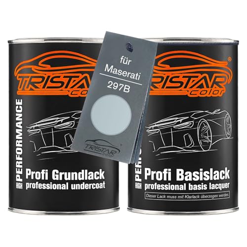 TRISTARcolor Autolack Set Dose spritzfertig für Maserati 297B Bianco Tristato Perl Grundlack + Basislack 2,0 Liter 2000ml TRISTARcolor Autolack Set Dose spritzfertig für Maserati 297B Bianco Tristato Perl Grundlack + Basislack 2,0 Liter 2000ml von TRISTARcolor