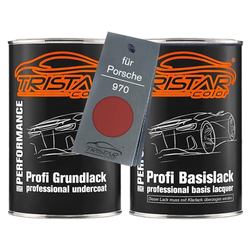 TRISTARcolor Autolack Set Dose spritzfertig für Porsche 970 Coloradorot Metallic Grundlack + Basislack 2,0 Liter 2000ml TRISTARcolor Autolack Set Dose spritzfertig für Porsche 970 Coloradorot Metallic Grundlack + Basislack 2,0 Liter 2000ml von TRISTARcolor