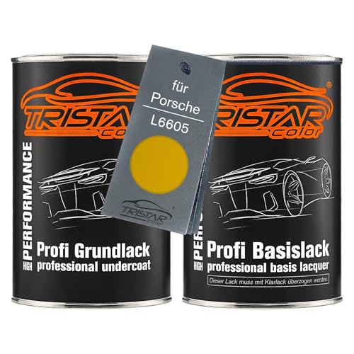 TRISTARcolor Autolack Set Dose spritzfertig für Porsche L6605 Bahamagelb/Bahama Yellow Grundlack + Basislack 2,0 Liter 2000ml TRISTARcolor Autolack Set Dose spritzfertig für Porsche L6605 Bahamagelb/Bahama Yellow Grundlack + Basislack 2,0 Liter 2000ml von TRISTARcolor
