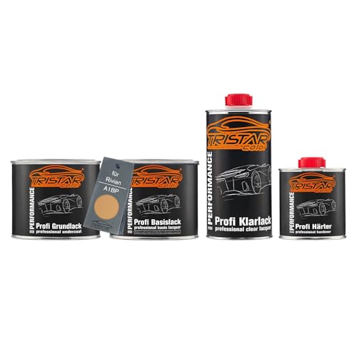 TRISTARcolor Autolack Set Dose spritzfertig für Rivian A1BP Compass Yellow Grundlack + Basislack + 2K Klarlack 1,75L TRISTARcolor Autolack Set Dose spritzfertig für Rivian A1BP Compass Yellow Grundlack + Basislack + 2K Klarlack 1,75L von TRISTARcolor