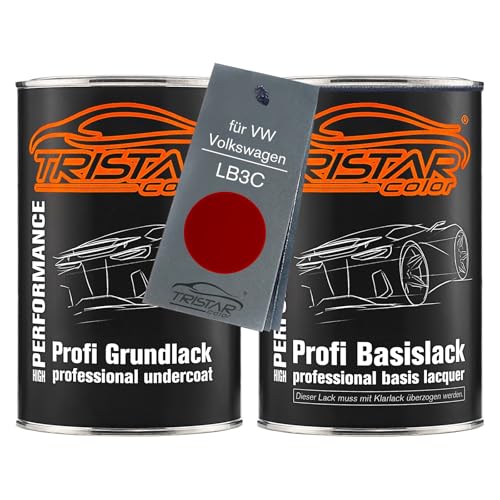 TRISTARcolor Autolack Set Dose spritzfertig für VW/Volkswagen LB3C Flame Red Metallic Grundlack + Basislack 2,0 Liter 2000ml TRISTARcolor Autolack Set Dose spritzfertig für VW/Volkswagen LB3C Flame Red Metallic Grundlack + Basislack 2,0 Liter 2000ml von TRISTARcolor