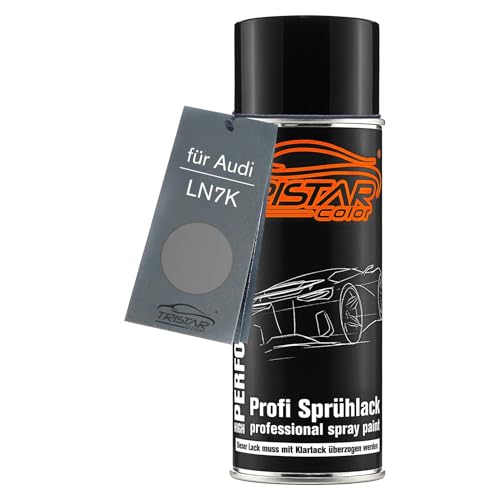 TRISTARcolor Autolack Spraydose für Audi LN7K Indium Grau Metallic Matt Basislack Sprühdose 400ml von TRISTARcolor