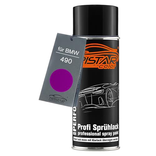 TRISTARcolor Autolack Spraydose für BMW 490 Pink Metallic Basislack Sprühdose 400ml von TRISTARcolor