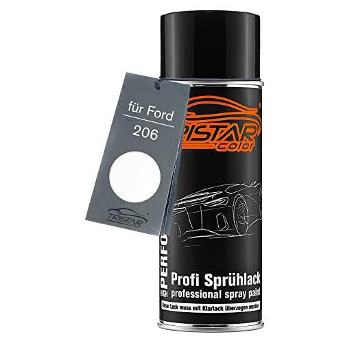 TRISTARcolor Autolack Spraydose für Ford 206 Diamond White/Diamantweiss Basislack Sprühdose 400ml von TRISTARcolor