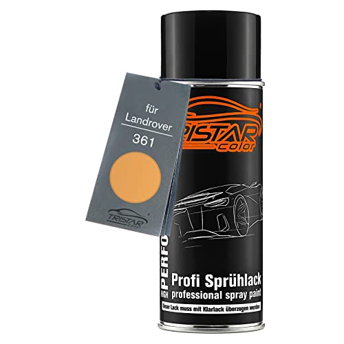 TRISTARcolor Autolack Spraydose für Landrover 361 Camel Yellow/Sandglow Basislack Sprühdose 400ml von TRISTARcolor