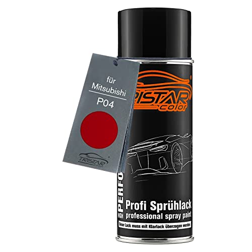 TRISTARcolor Autolack Spraydose für Mitsubishi P04 New Red/Amazon Rot Basislack Sprühdose 400ml von TRISTARcolor