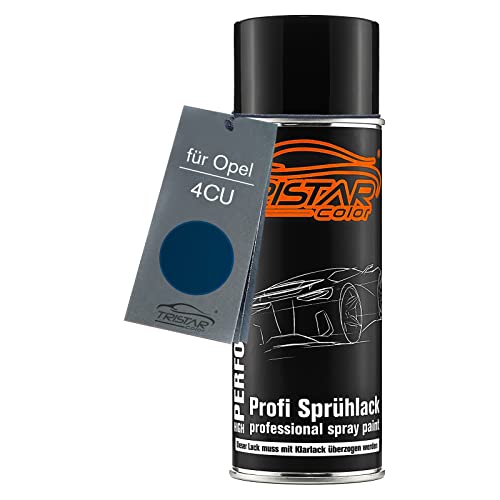 TRISTARcolor Autolack Spraydose für Opel 4CU Ultrablau Metallic/Ultra Blue Metallic Basislack Sprühdose 400ml von TRISTARcolor