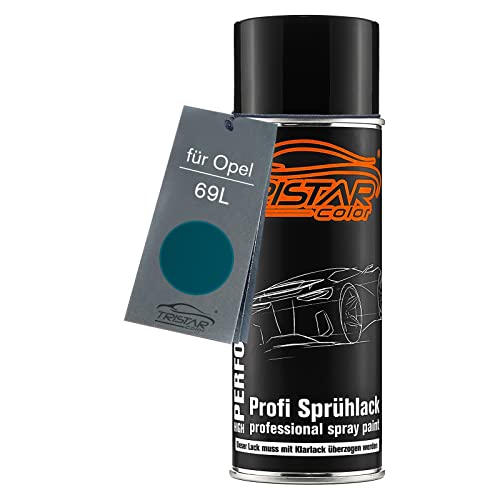 TRISTARcolor Autolack Spraydose für Opel 69L Petrol Metallic Basislack Sprühdose 400ml von TRISTARcolor