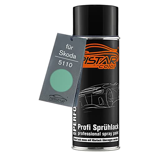 TRISTARcolor Autolack Spraydose für Skoda 5110 Fantasy Green/Grün/Zelena Fantasy Basislack Sprühdose 400ml von TRISTARcolor