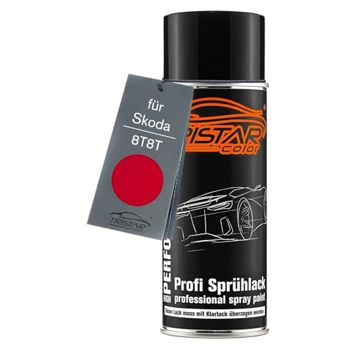 TRISTARcolor Autolack Spraydose für Skoda 8T8T Corrida Red/Rouge Corrida Basislack Sprühdose 400ml von TRISTARcolor