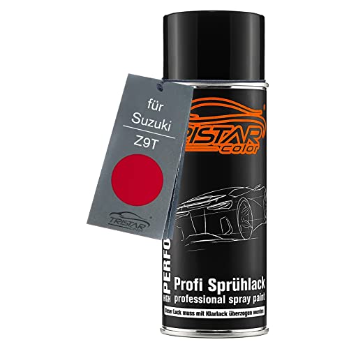 TRISTARcolor Autolack Spraydose für Suzuki Z9T Bright Red 2 Basislack Sprühdose 400ml von TRISTARcolor