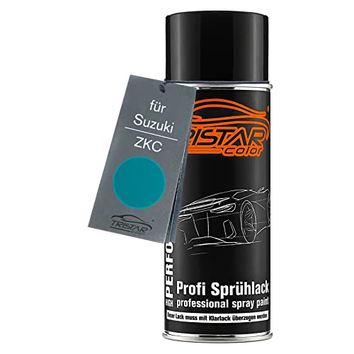 TRISTARcolor Autolack Spraydose für Suzuki ZKC Splash Turquoise Metallic/Lagoon Turquoise 2 Metallic Basislack Sprühdose 400ml von TRISTARcolor