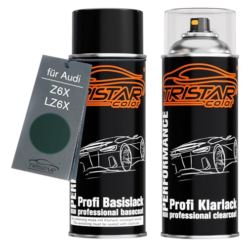 TRISTARcolor Autolack Spraydosen Set für Audi Z6X / LZ6X Goodwoodgrün Perl Basislack Klarlack Sprühdose 400ml TRISTARcolor Autolack Spraydosen Set für Audi Z6X / LZ6X Goodwoodgrün Perl Basislack Klarlack Sprühdose 400ml von TRISTARcolor