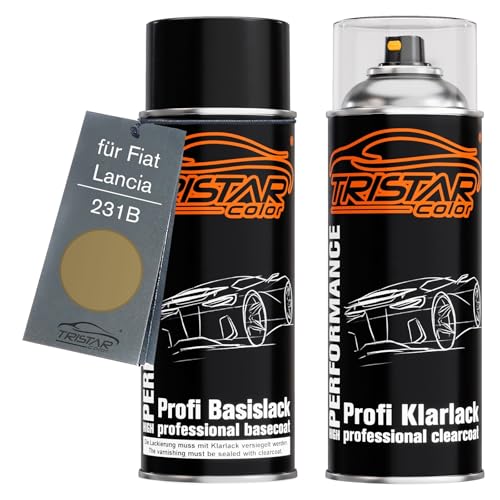 TRISTARcolor Autolack Spraydosen Set für Fiat/Lancia 231B Beige Cappuccino/Mocca Latte Basislack Klarlack Sprühdose 400ml TRISTARcolor Autolack Spraydosen Set für Fiat/Lancia 231B Beige Cappuccino/Mocca Latte Basislack Klarlack Sprühdose 400ml von TRISTARcolor