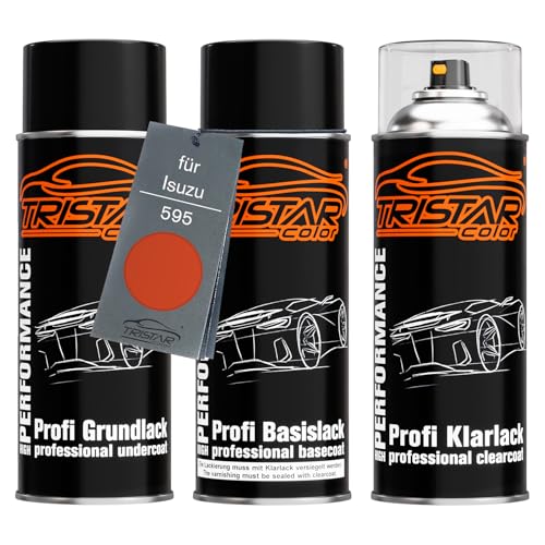 TRISTARcolor Autolack Spraydosen Set für Isuzu 595 Namibu Orange Perl Grundlack Basislack Klarlack Sprühdose 400ml TRISTARcolor Autolack Spraydosen Set für Isuzu 595 Namibu Orange Perl Grundlack Basislack Klarlack Sprühdose 400ml von TRISTARcolor