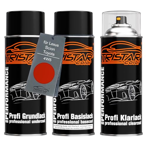 TRISTARcolor Autolack Spraydosen Set für Lexus/Scion/Toyota 4W5 Pop Orange Perl Grundlack Basislack Klarlack Sprühdose 400ml TRISTARcolor Autolack Spraydosen Set für Lexus/Scion/Toyota 4W5 Pop Orange Perl Grundlack Basislack Klarlack Sprühdose 400ml von TRISTARcolor