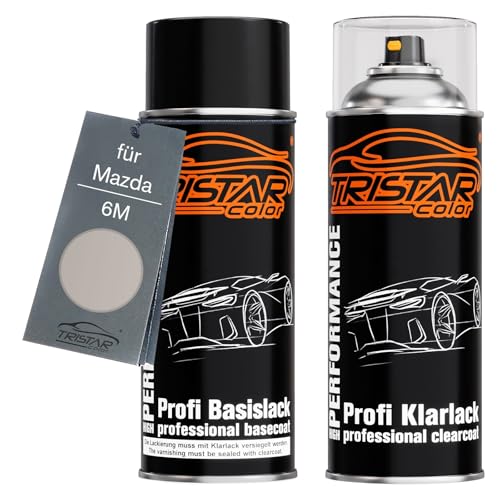 TRISTARcolor Autolack Spraydosen Set für Mazda 6M Elegant Beige Metallic Basislack Klarlack Sprühdose 400ml TRISTARcolor Autolack Spraydosen Set für Mazda 6M Elegant Beige Metallic Basislack Klarlack Sprühdose 400ml von TRISTARcolor