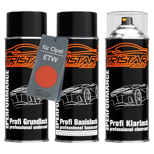 TRISTARcolor Autolack Spraydosen Set für Opel ETW Orange Kanyon Perl Metallic X. Grundlack Basislack Klarlack Sprühdose 400ml TRISTARcolor Autolack Spraydosen Set für Opel ETW Orange Kanyon Perl Metallic X. Grundlack Basislack Klarlack Sprühdose 400ml von TRISTARcolor