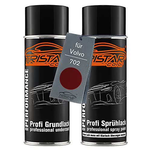 TRISTARcolor Autolack Spraydosen Set für Volvo 702 Flamenco Red Perl/Rouge Flamenco Nacre Grundlack Basislack Sprühdose 400ml TRISTARcolor Autolack Spraydosen Set für Volvo 702 Flamenco Red Perl/Rouge Flamenco Nacre Grundlack Basislack Sprühdose 400ml von TRISTARcolor