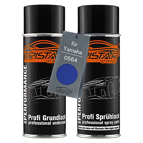 TRISTARcolor Motorradlack Spraydosen Set für Yamaha 0564 Deep Purplish Blue Perl Grundlack Basislack Sprühdose 400ml von TRISTARcolor