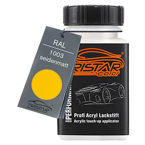 TRISTARcolor RAL 1003 Signalgelb seidenmatt Lackstift 50 ml schnelltrocknend von TRISTARcolor