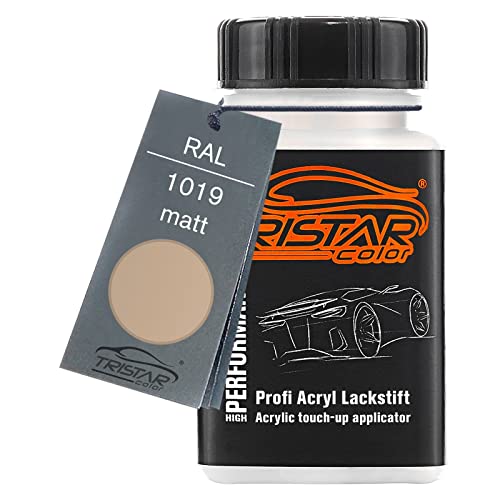 TRISTARcolor RAL 1019 Graubeige matt Lackstift 50 ml schnelltrocknend von TRISTARcolor